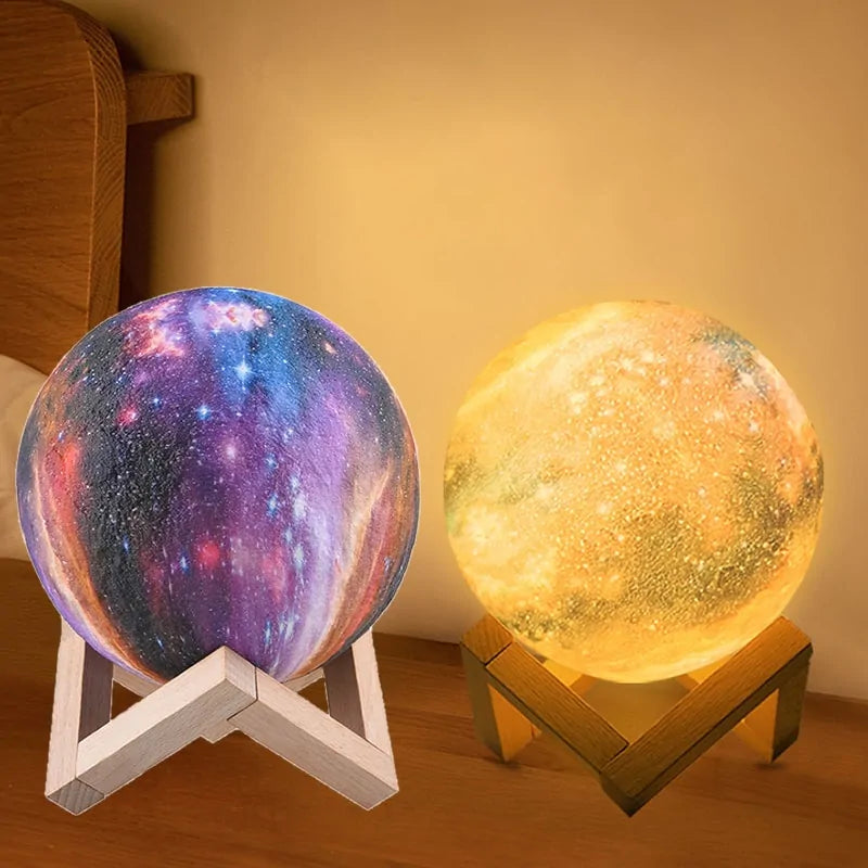Oppladbart Måne bordlampe