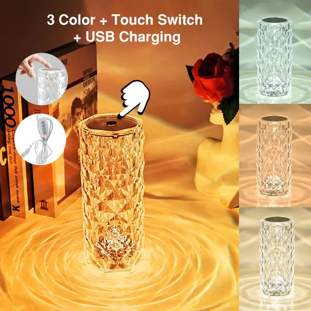 LED Crystal bordlampe
