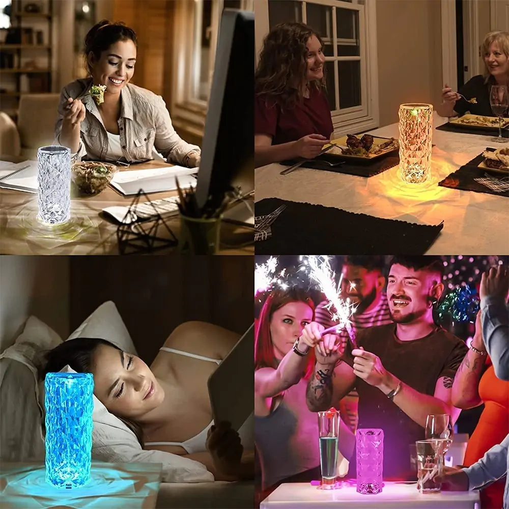 LED Crystal bordlampe