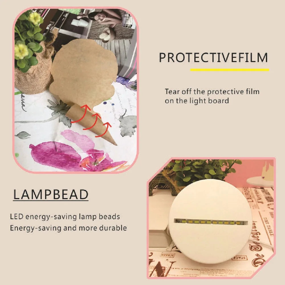 Kreativ USB-meldingstavlelampe