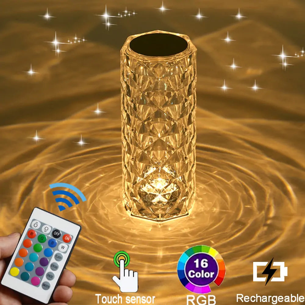 LED Crystal bordlampe