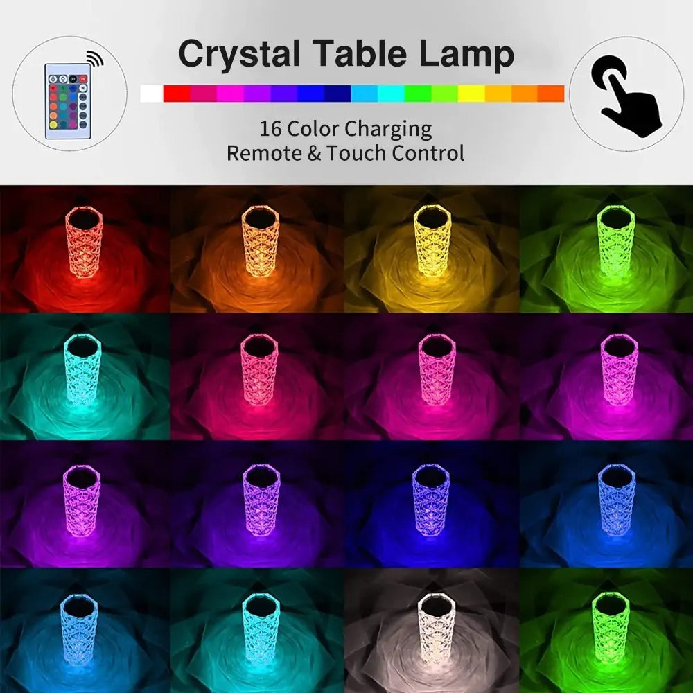 LED Crystal bordlampe