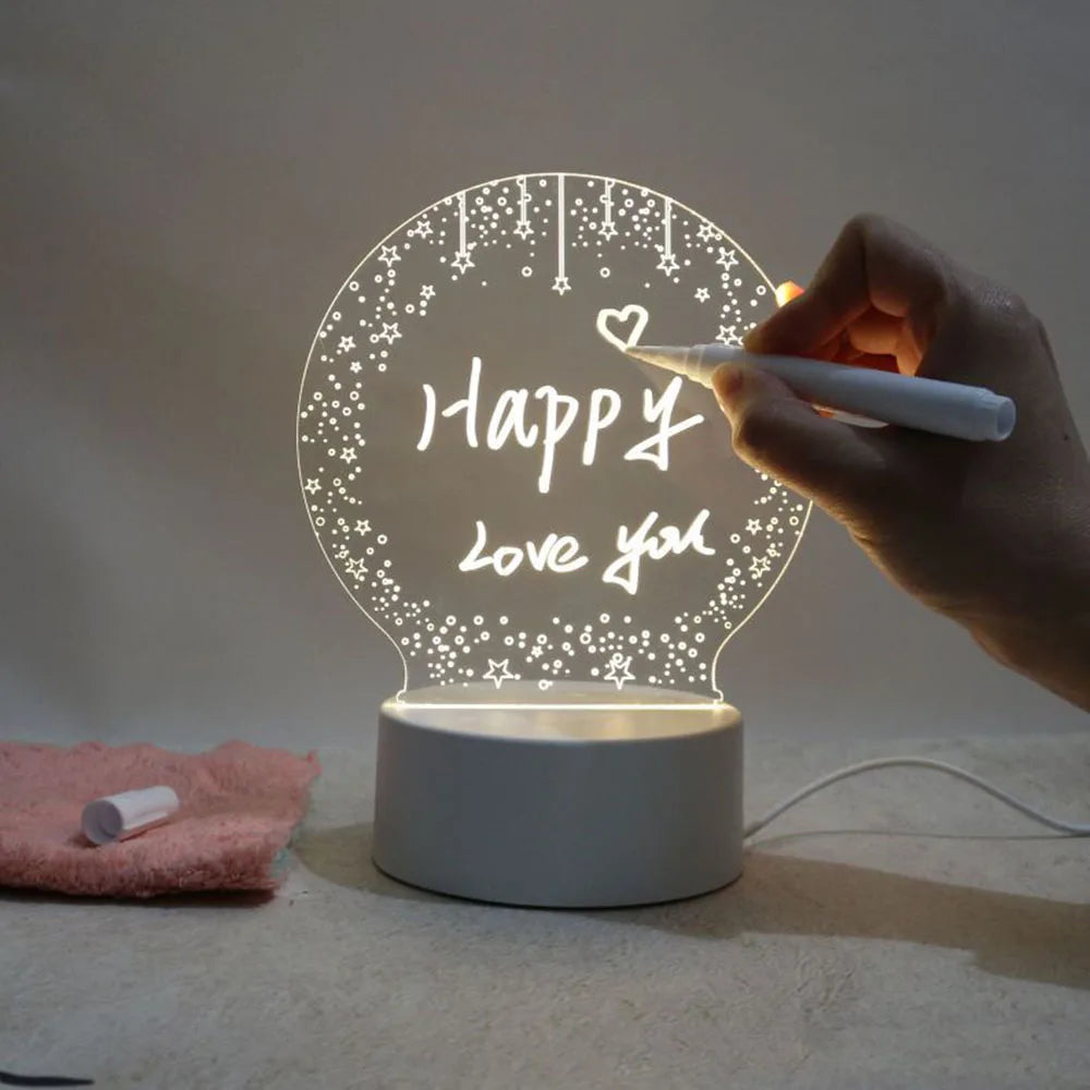 Kreativ USB-meldingstavlelampe